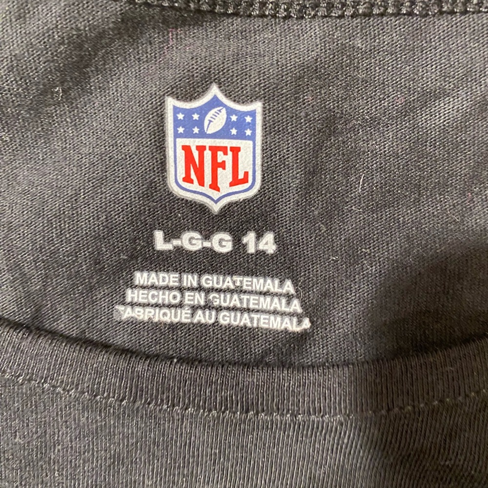 NFL Women's Black Steelers Tee Large (EY) - Picture 7 of 9